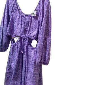Short Floral Cotton Dress Size 4X (fits 3X) NEW NWT